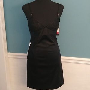 Laundry, black satin cocktail dress
